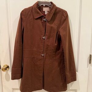 Fossil Women's Chocolate Brown Trench Coat size m. EIC